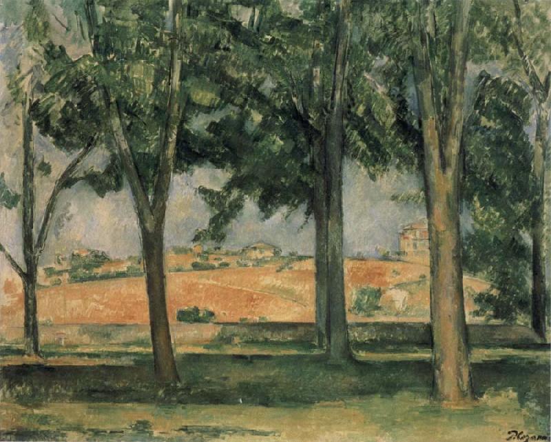 Paul Cezanne Chestnut Trees at Jas de Bouffan oil painting picture